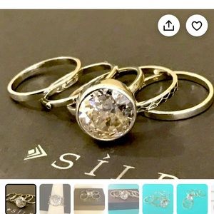 Silpada Ring .925 Sterling CZ